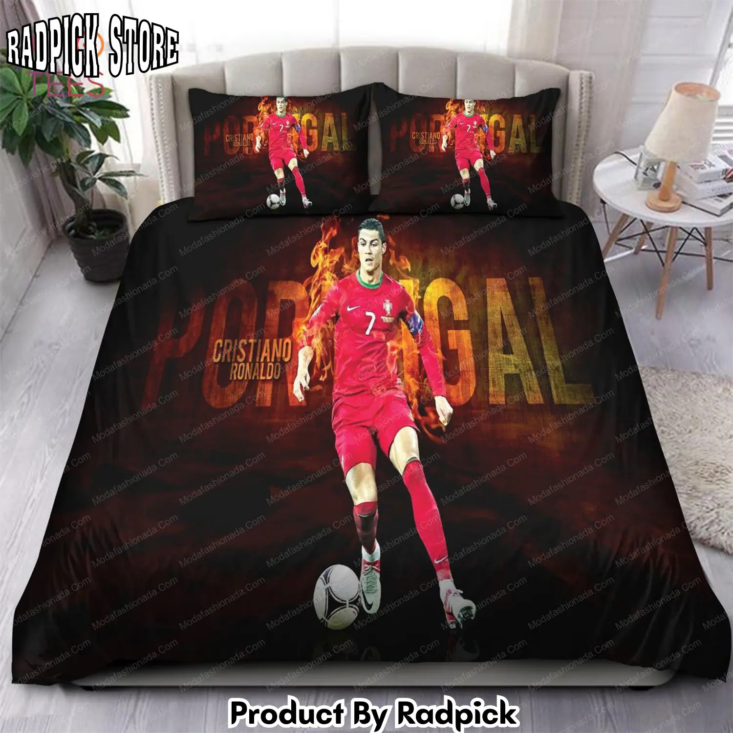 Radpick best cristiano ronaldo captain legend leader portugal bedding sets limited edition rp3278360